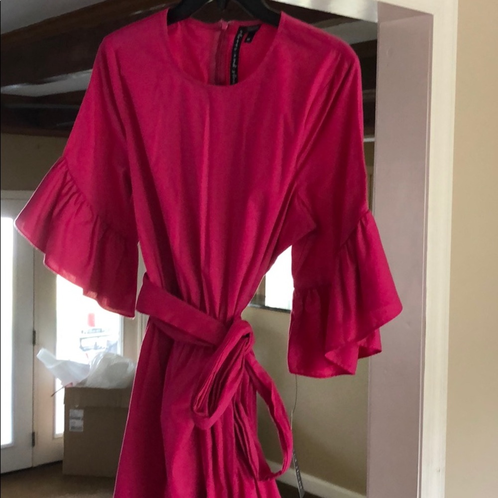 NOt for sale Pink Ruffle Cotton Dress Sz M